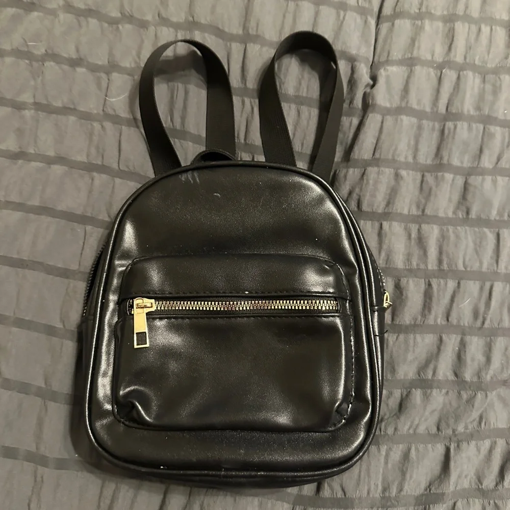 Black Leather Backpack